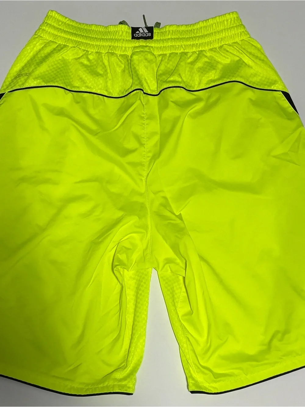 adidas Men’s Bolt Yellow Athletic Basketball Shorts